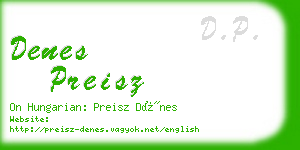 denes preisz business card